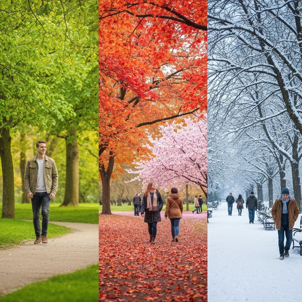 Seasonal variations in outdoor activity